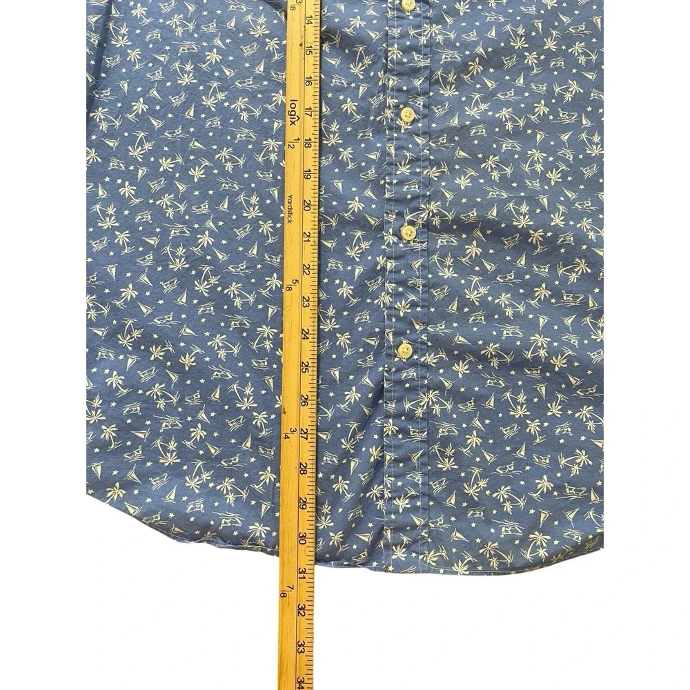 Ralph Lauren Classic fit Shirt XL Button Front Coastal Nautical All Over Print